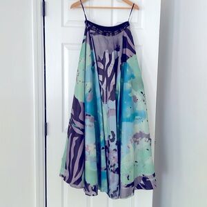Anthropologie Watercolor Ball Gown Skirt